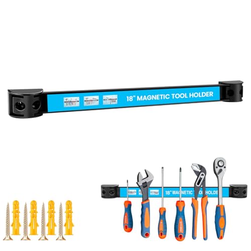 Serplex 18 Inches Magnetic Tool Holder Strong Magnetic Tool Organizer Bar Heavy Duty Multi Tool Holder Wall Mount Screw Fixed Magnetic Tool Holder Serplex 18 Inches Magnetic Tool Holder Strong Magnetic Tool Organizer Bar Heavy Duty Multi Tool Holder Wall Mount Screw Fixed Magnetic Tool Holder